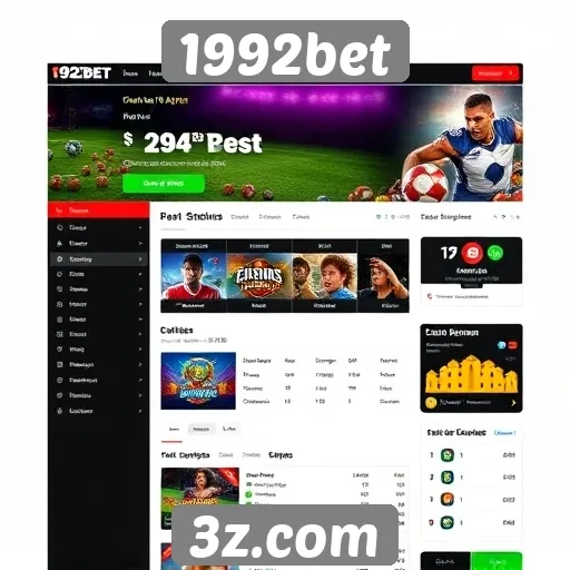 Interface e usabilidade do site 1992bet